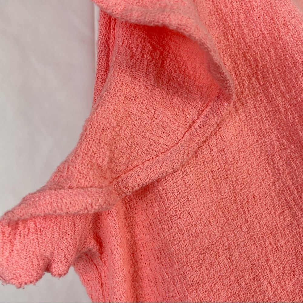 Madewell Texture Thread Ruffle-Sleeve Tank Top Pink Size Small - Picture 11 of 15